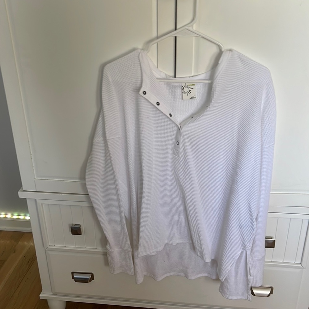 Offline By Aerie Wow! Waffle Henley T-Shirt